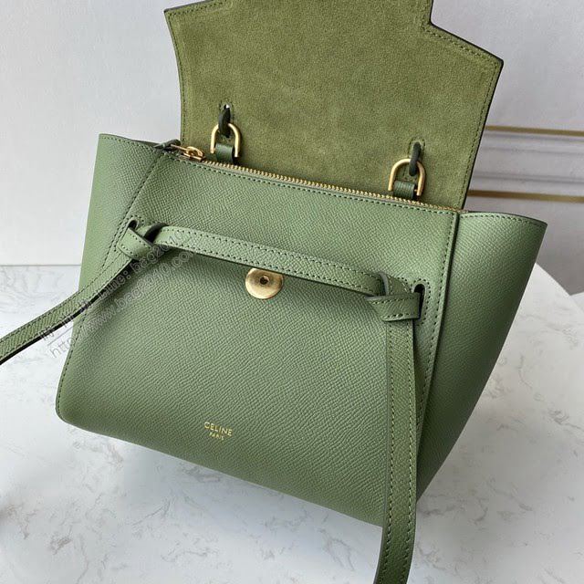 Celine女包 賽琳經典款中號女包 Celine belt bag 掌紋牛皮鯰魚包 189153  slyd2188